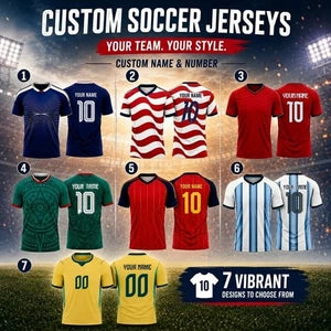Custom Soccer Jersey Personalized Name Number Logo
