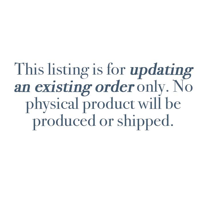 Customization Adjustment – No Physical Product Shipped